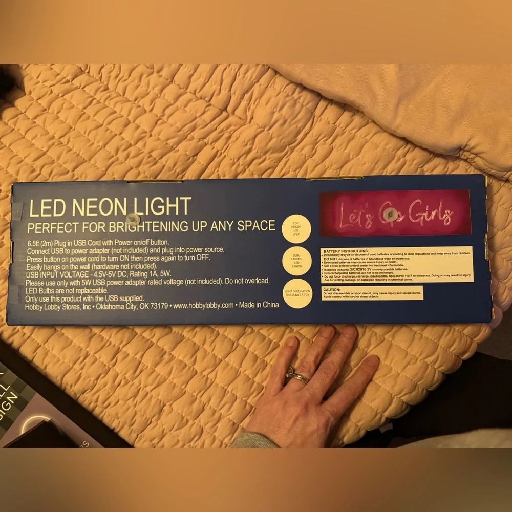 Hobby Lobby Pink LED Neon Sign - Picture 3 of 3